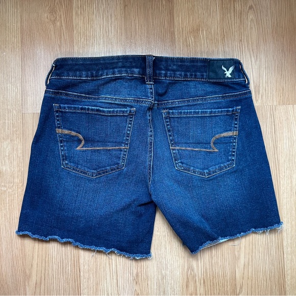American Eagle Denim Midi Cut-Off Shorts - Picture 2 of 3